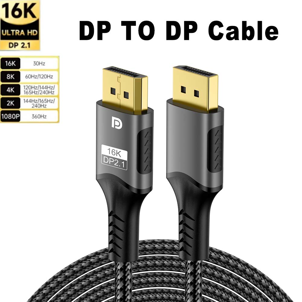 Hdmi Cable 2.1 - 16K DP 2,1 8K @ 120Hz